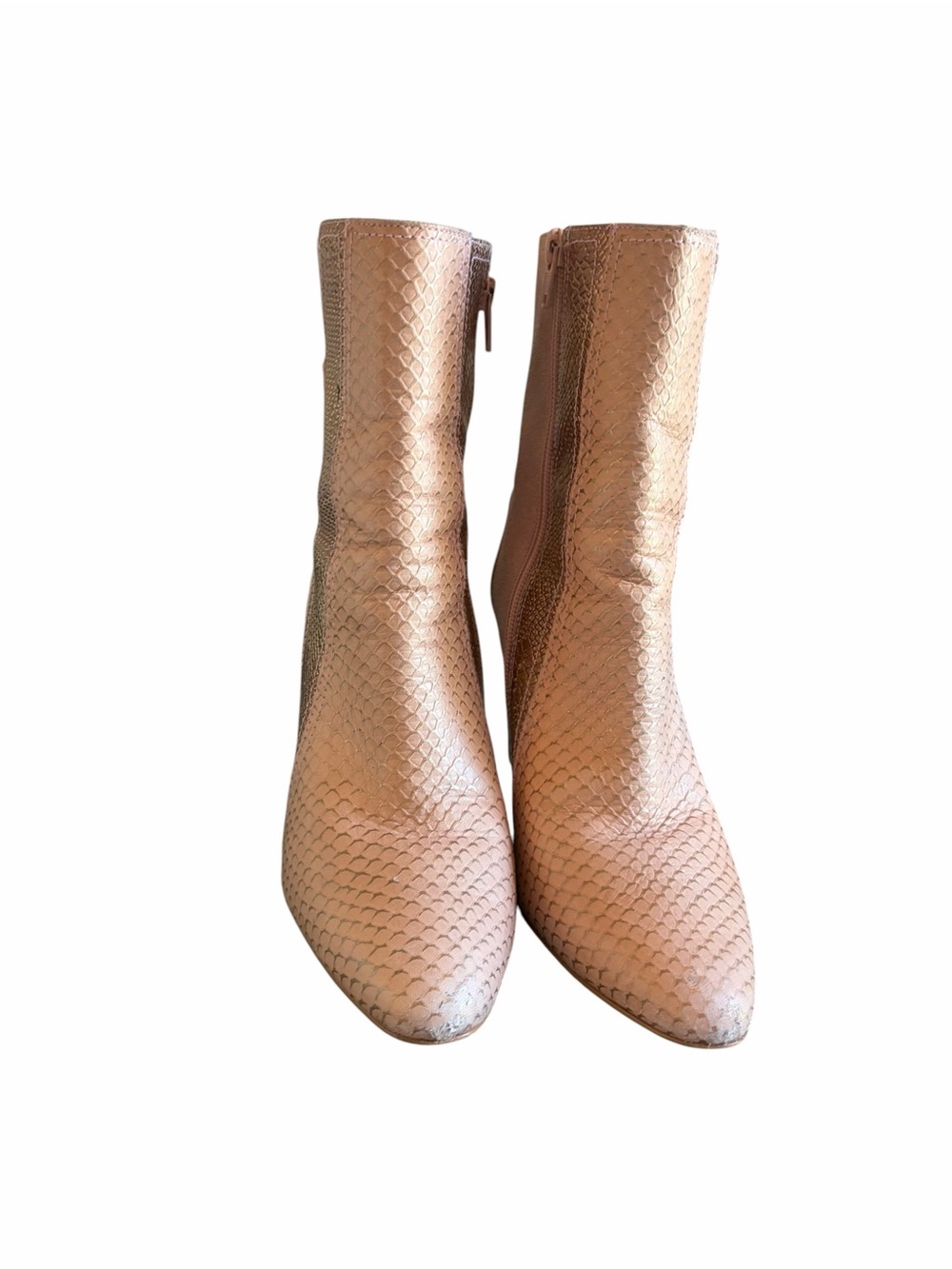MATISSE Cobra Metallic Leather Heeled Mid Calf Boots - Picture 5 of 10